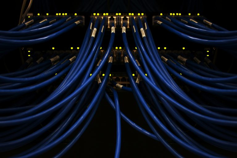 Networking patch cables in a server rack