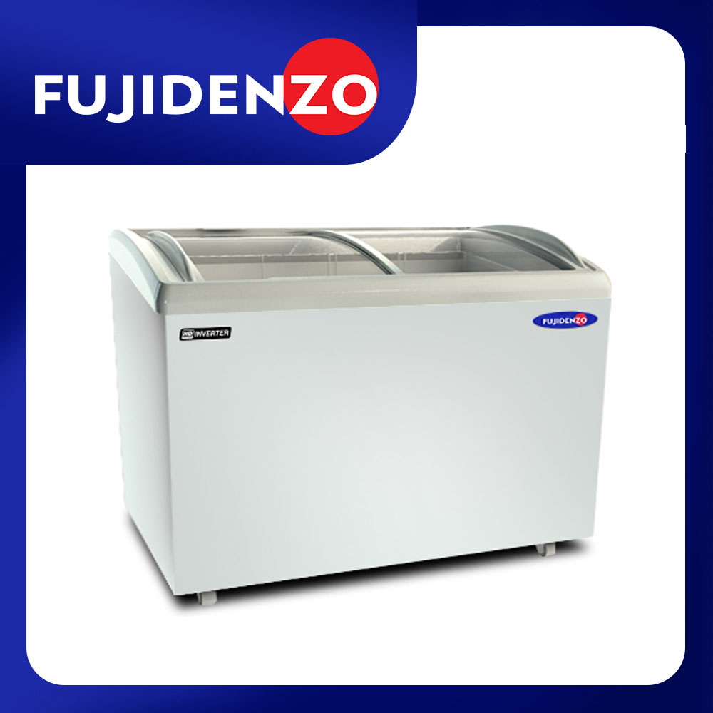 Fujidenzo 14 Cubic Top Glass Curve Chest Freezer IFSP-14GDF