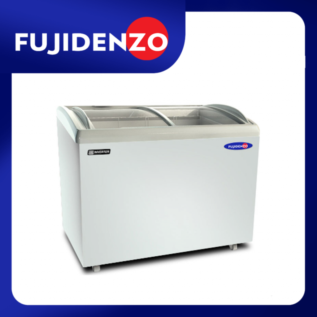 Fujidenzo Top Glass Curved Chiller Freezer 10 Cubic IFSP 10gdf